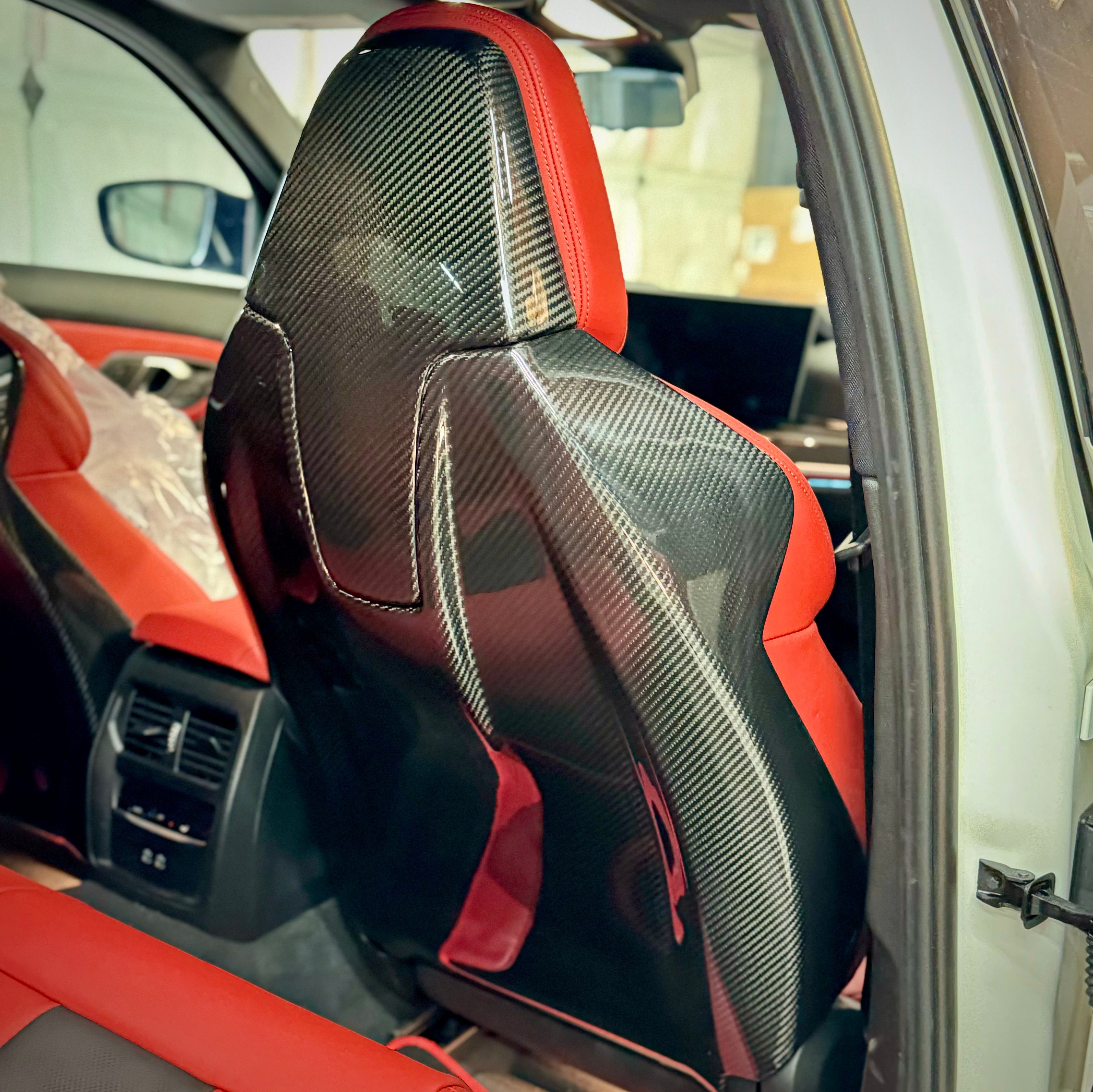 BMW G8X G80 G82 M3 M4 Carbon Fiber Seat Back Covers (For Non Buckets)