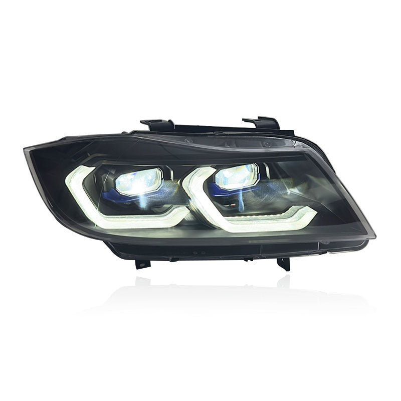 E90 3 Series Sedan Laser Style LED Headlights V2 w/Start Up Sequence (2005 - 2012 Halogen & Xenon)