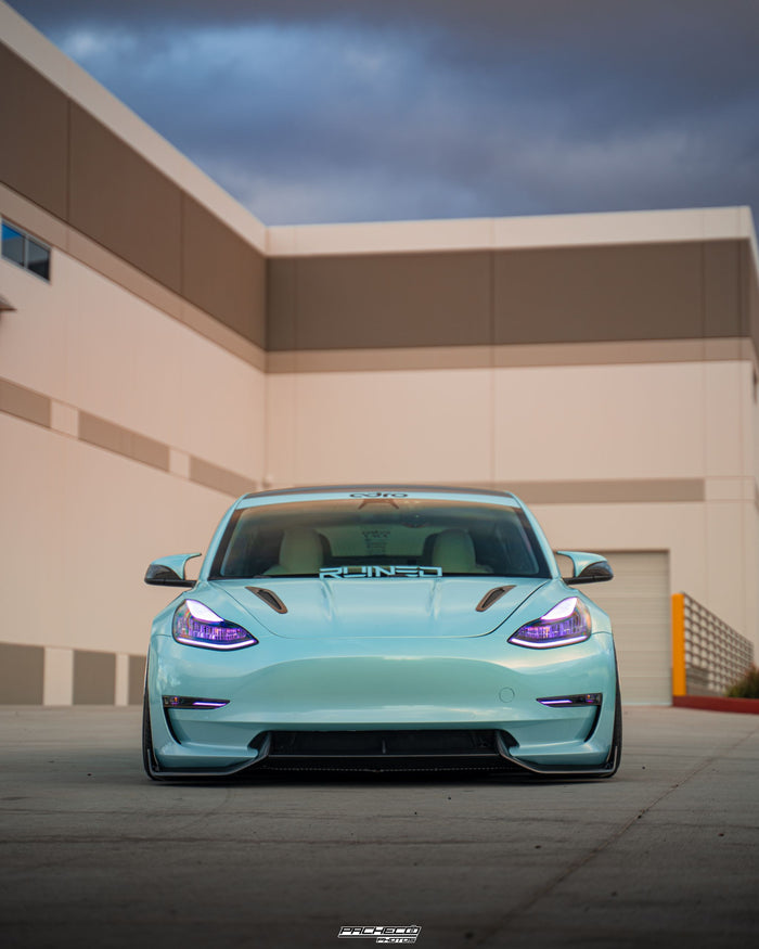 Adro Tesla Model 3 Carbon Fiber Front Lip V2